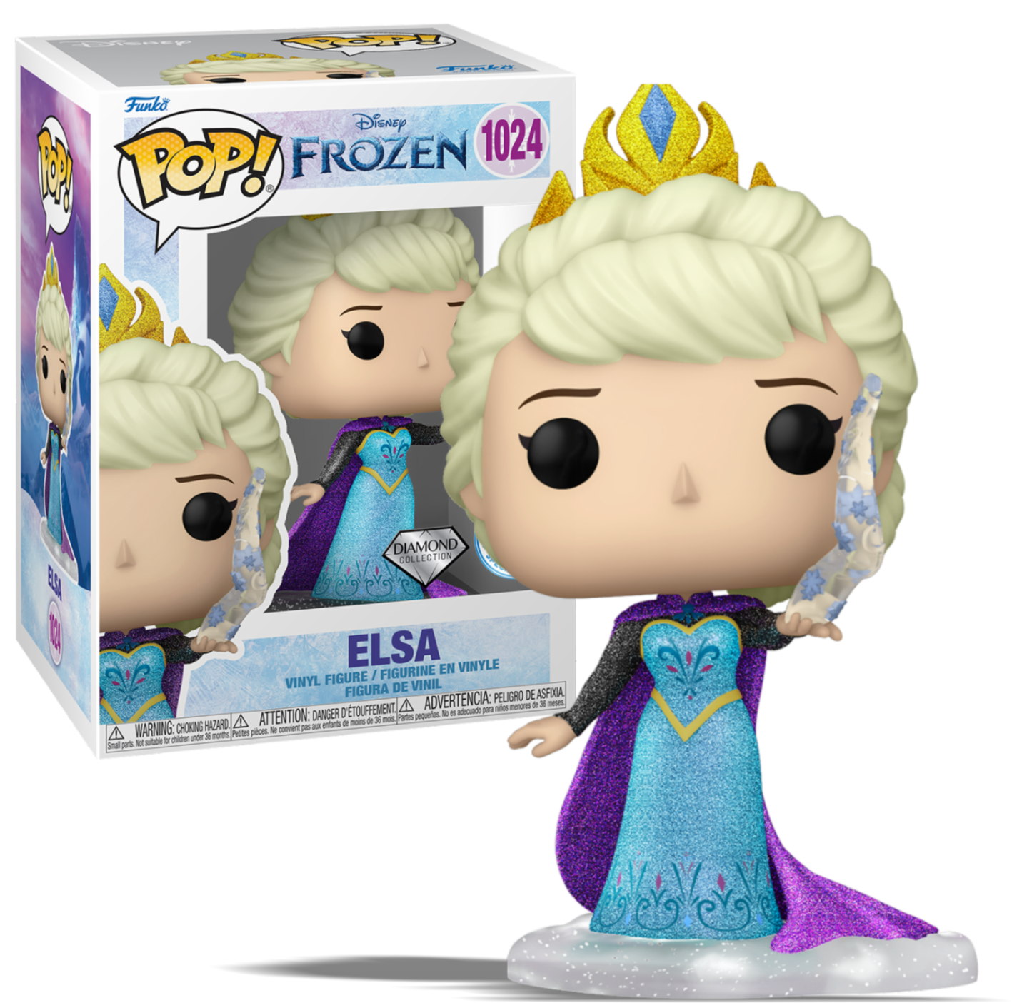 Elsa with Snowflakes Disney Frozen Disney Princess Exclusive Diamond Funko Pop! Vinyl Figure