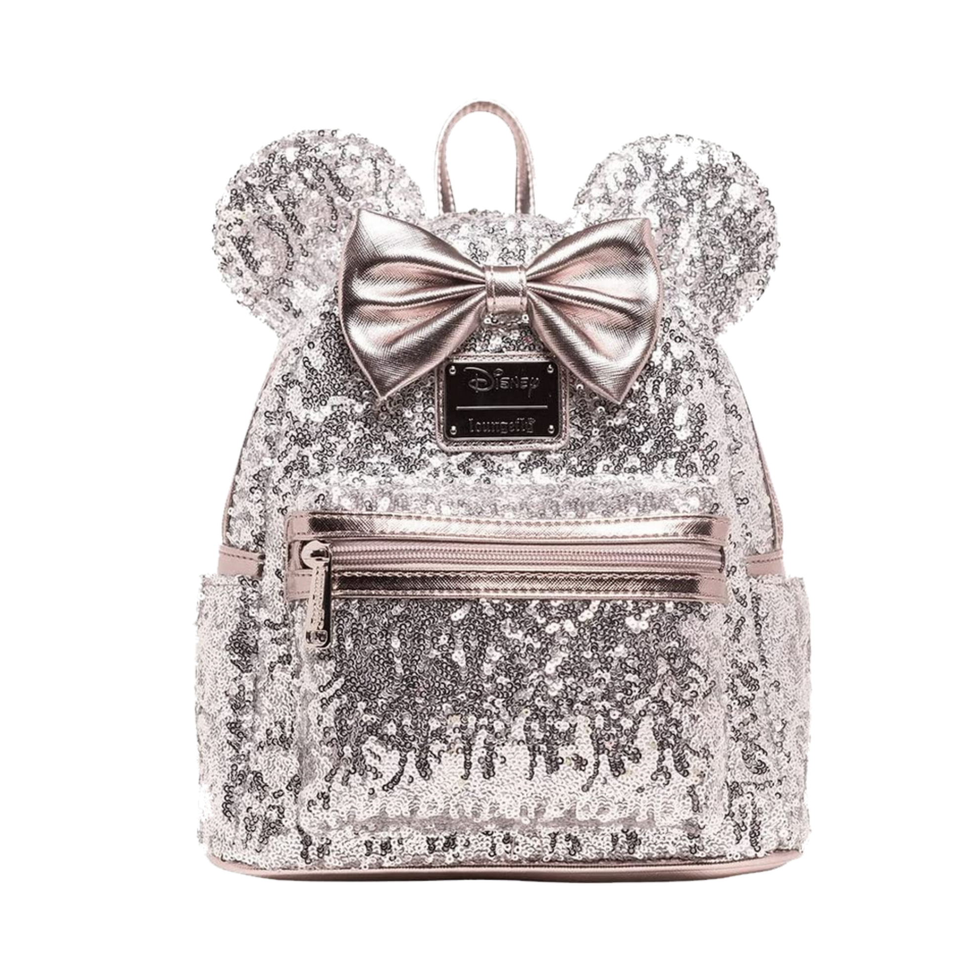 Loungefly x Disney Minnie Silver Sequin Exclusive Mini Backpack
