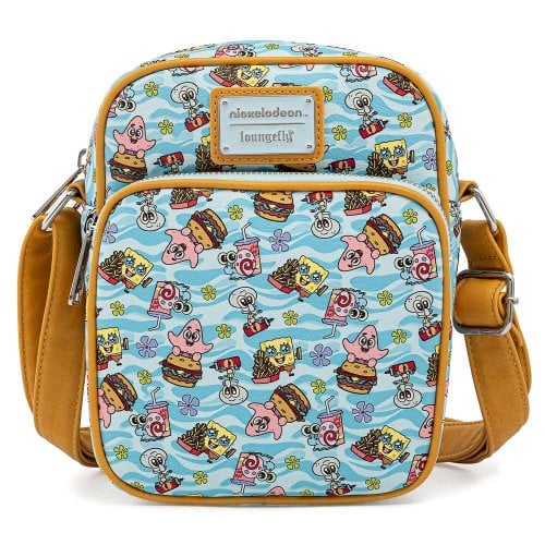 Loungefly x Nickelodeon SpongeBob SquarePants Gang All Over Print Passport Bag