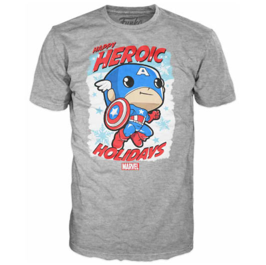 Captain America - Heroic Holidays Funko Pop! T-Shirt
