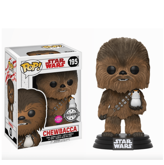 koolaz-ltd - Star Wars Episode VIII: The Last Jedi - Flocked Chewbacca with Porg Pop! Vinyl Figure - Funko - Pop Vinyl