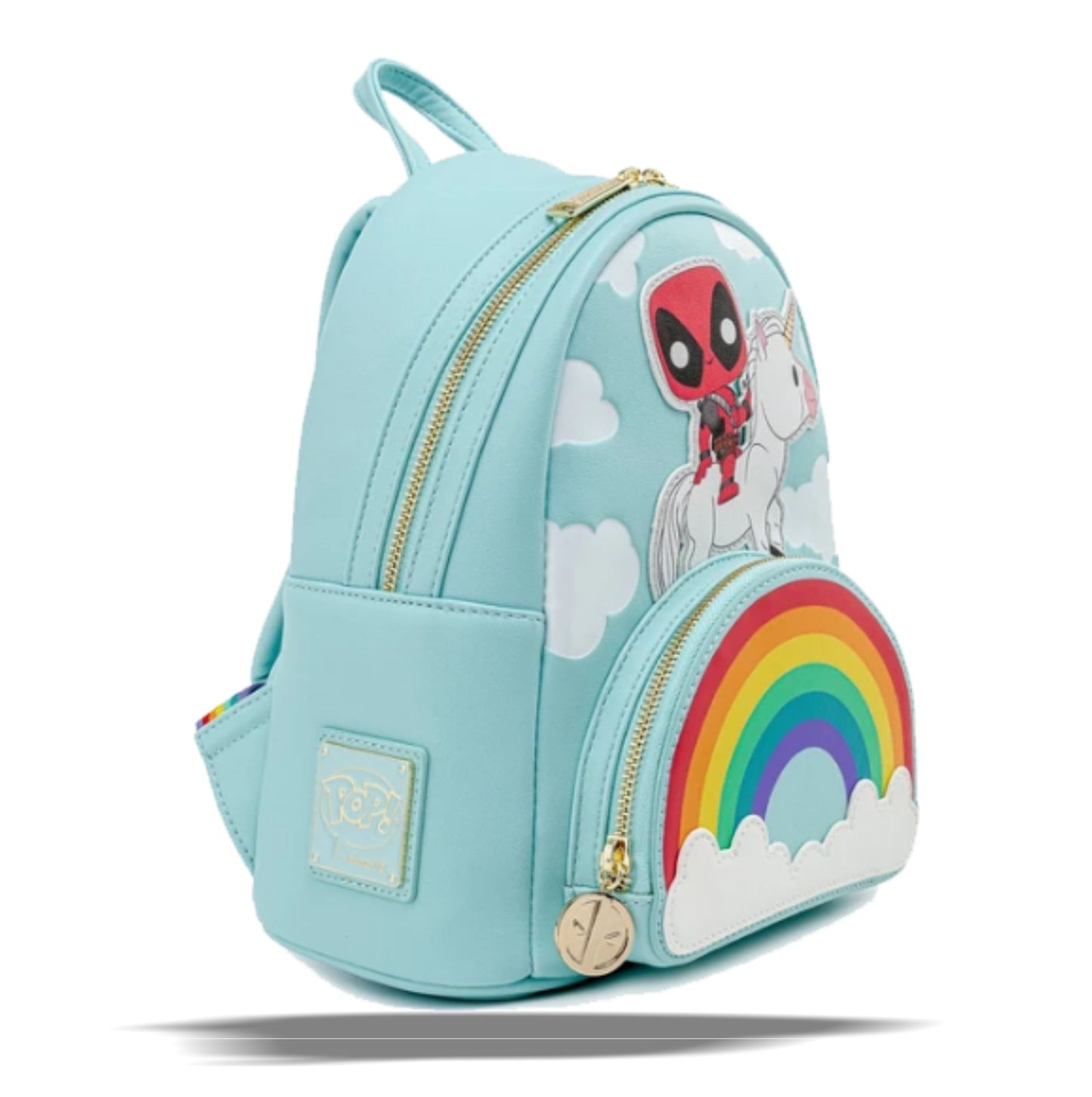 Loungefly x Marvel Deadpool 30th Anniversary Unicorn Rainbow Mini Backpack