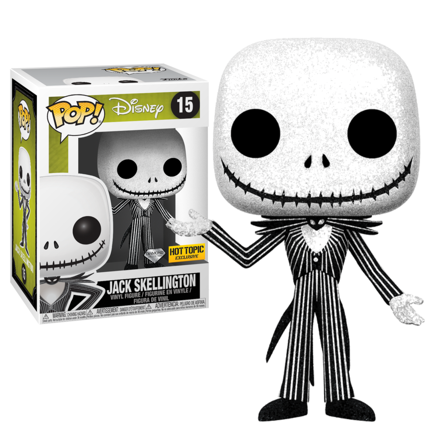 koolaz-ltd - The Nightmare Before Christmas - Jack Skellington Diamond Collection Hot Topic Sticker Exc Pop! Vinyl - Funko - Pop Vinyl