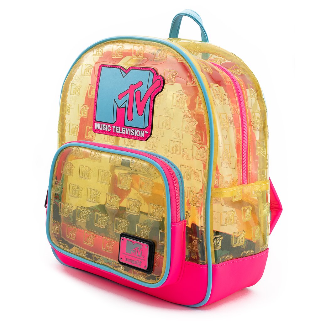 Loungefly X MTV Clear Debossed Logo Mini Backpack
