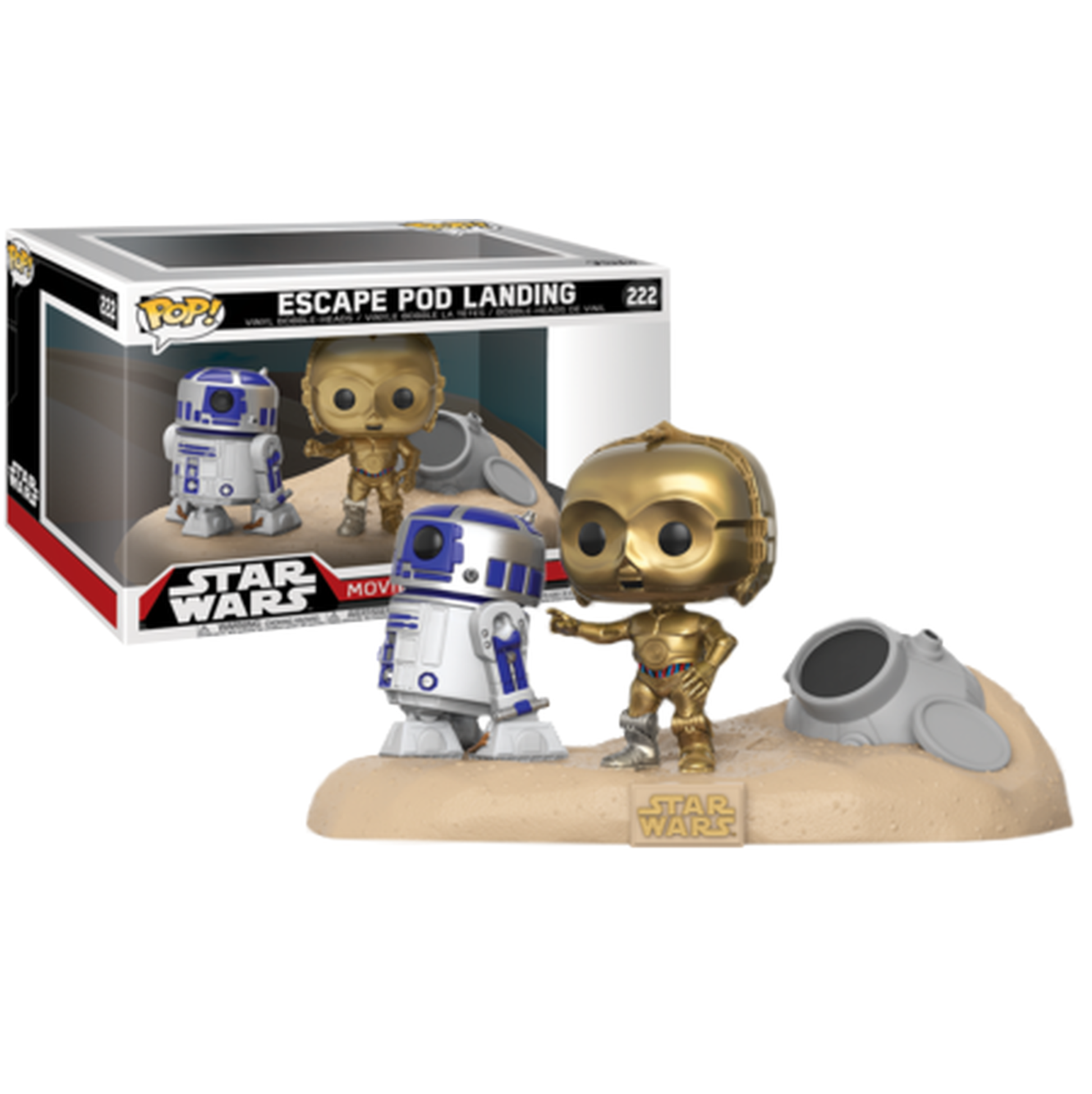 koolaz-ltd - Star Wars - C-3PO and R2-D2 Escape Pod Landing Movie Moments Pop! Vinyl Figure 2-Pack - Funko - Pop Vinyl