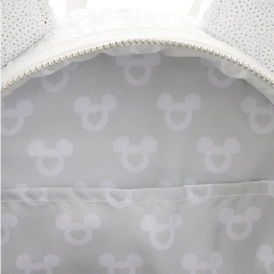 Loungefly x Disney Minnie Sequin Wedding Mini Backpack