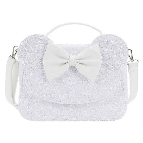 Loungefly Disney Minnie Sequin Wedding Crossbody Bag