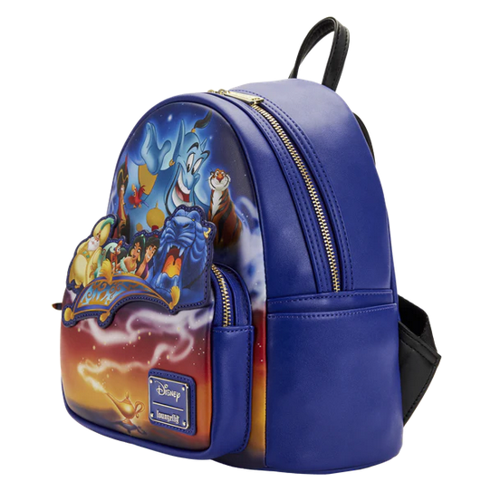 side view Loungefly x Disney Aladdin 30th Anniversary Mini Backpack