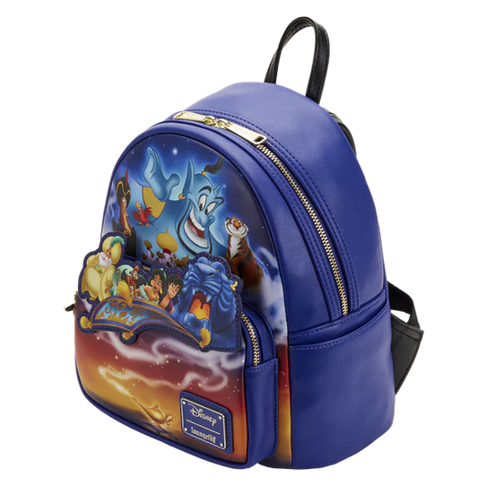 Side view Loungefly x Disney Aladdin 30th Anniversary Mini Backpack
