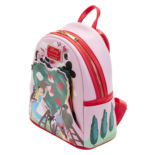 Loungefly x Disney Alice In Wonderland Painting The Roses Red Mini Backpack
