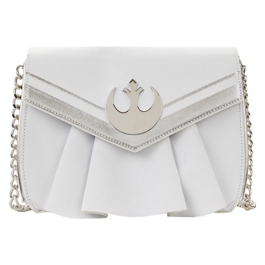 Loungefly x Star Wars Princess Leia White Cosplay Chain Strap Crossbody Bag