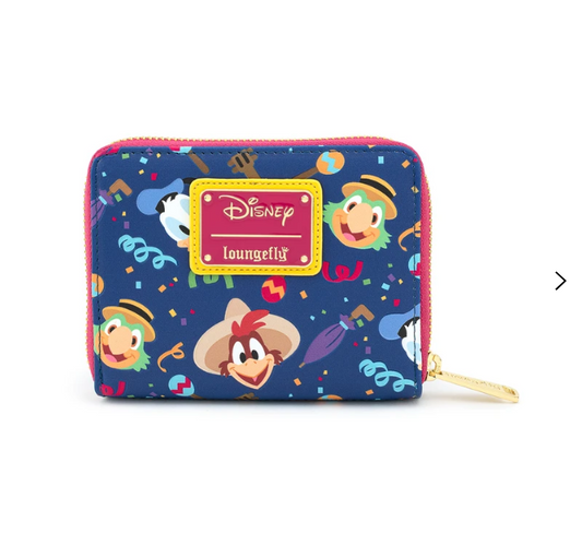 Disney X Loungefly Three Caballeros Zip Around Wallet