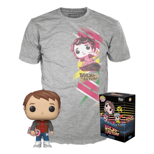 Back To The Future - Marty With Hoverboard Pop! & Tee Exclusive Box Set