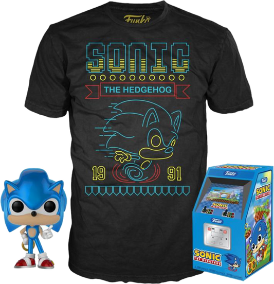 Sonic The Hedgehog- Neon Run Pop! & Tee Exclusive Collector Box Set