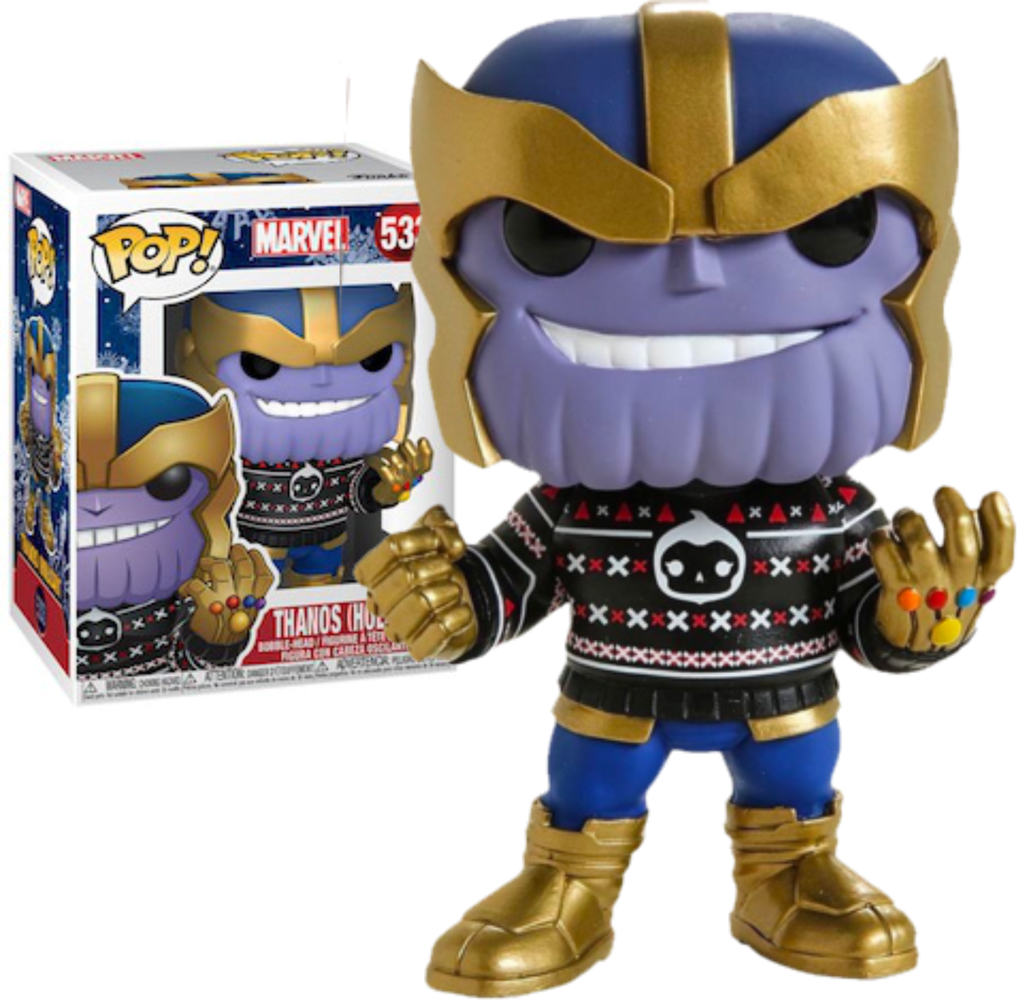 The Avengers - Thanos with Ugly Sweater Christmas Holiday Pop! Vinyl Figure