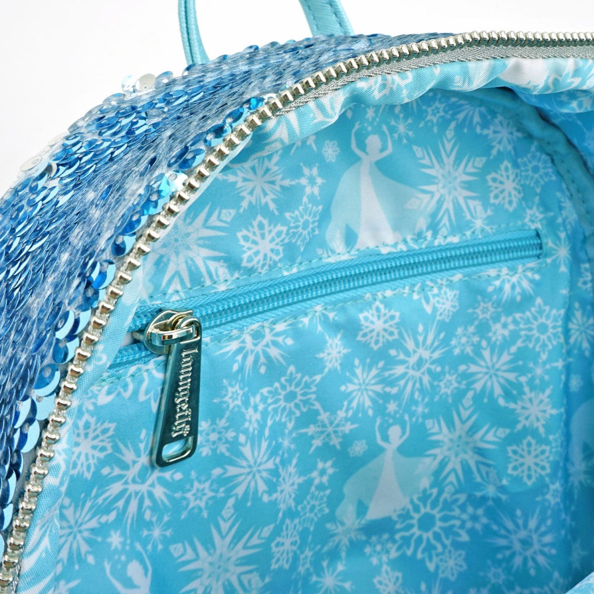 Loungefly x Disney Frozen Elsa Reversible Sequin Mini Backpack
