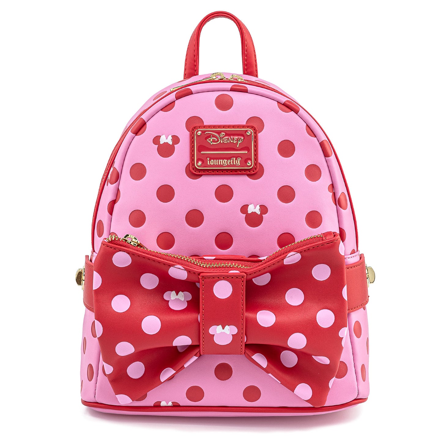 Loungefly x Disney Minnie Mouse Pink & Red Polka Dot Bow Mini Backpack