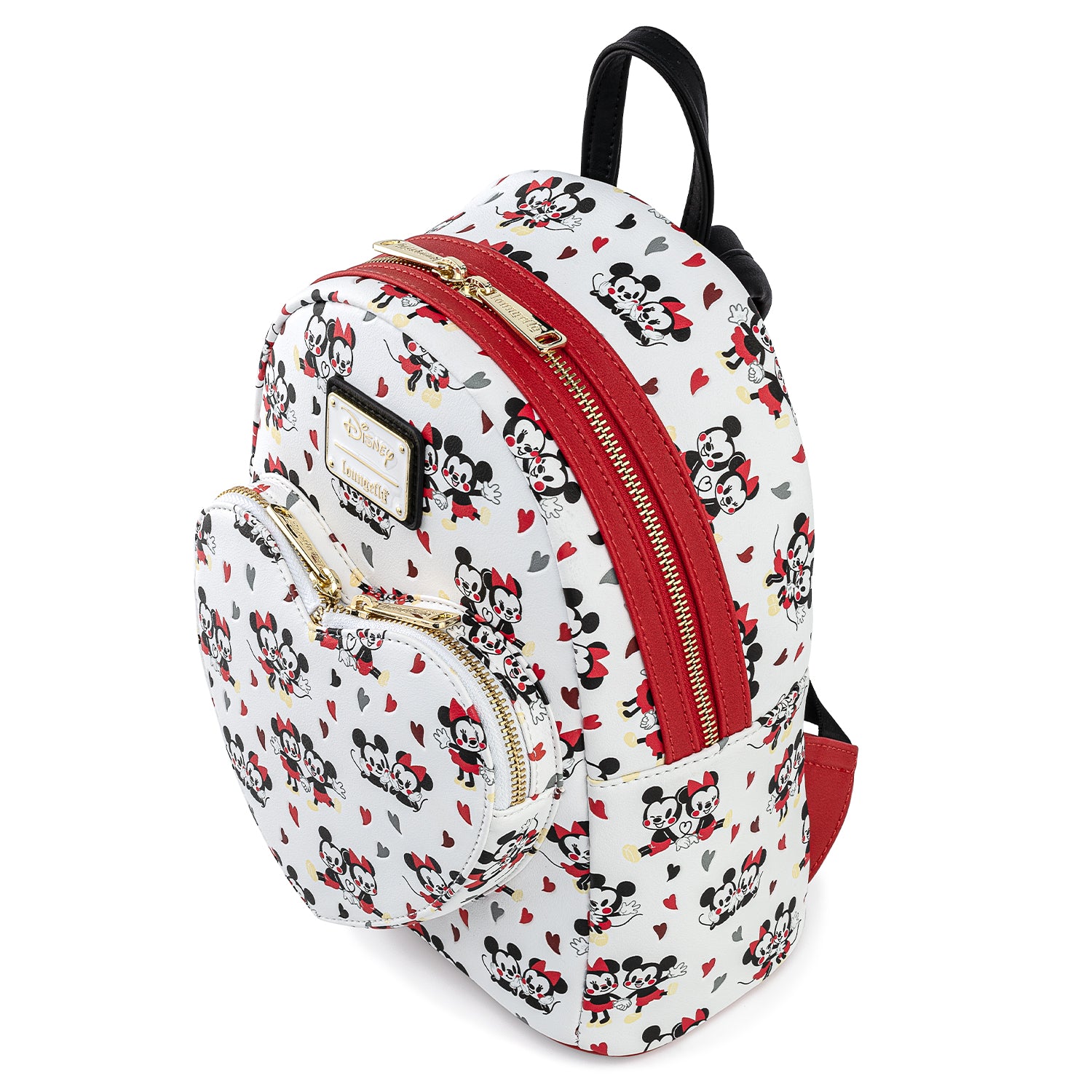 Loungefly 2021 Disney Mickey & online Minnie Mouse Love Heart AOP Mini Backpack NWT