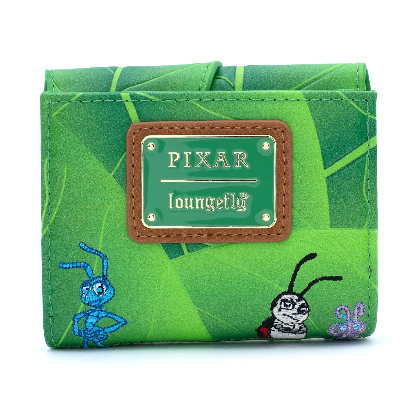 Loungefly x Disney Pixar A Bug’s Life Leaf 4” Faux Leather Flap Wallet