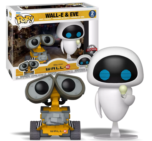 Disney Wall-E & Eve with Lightbulb Special Edition Funko Pop! Vinyl Figure 2 Pack