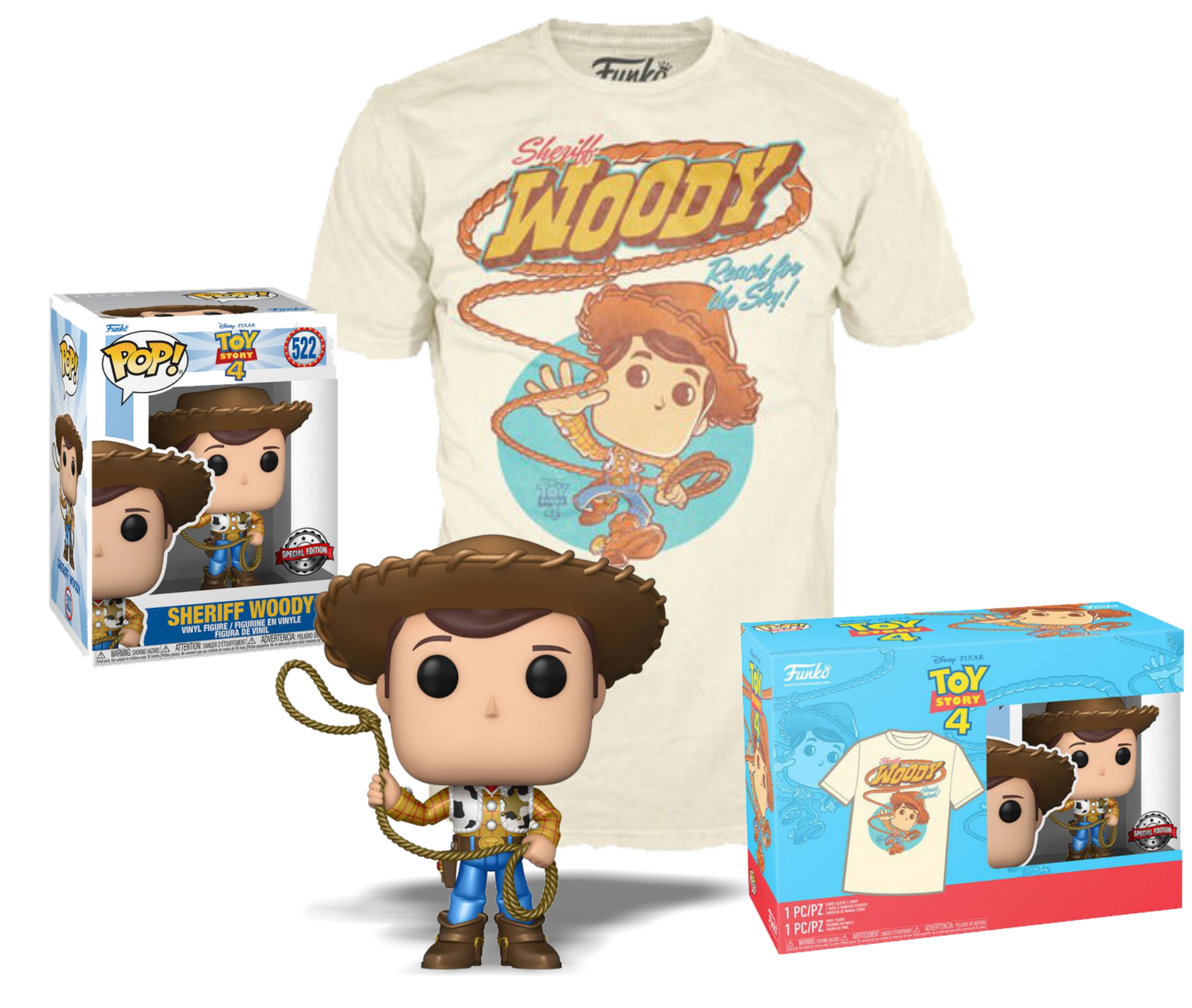 Sheriff Woody Funko Pop! Figure & T Shirt Special Edition